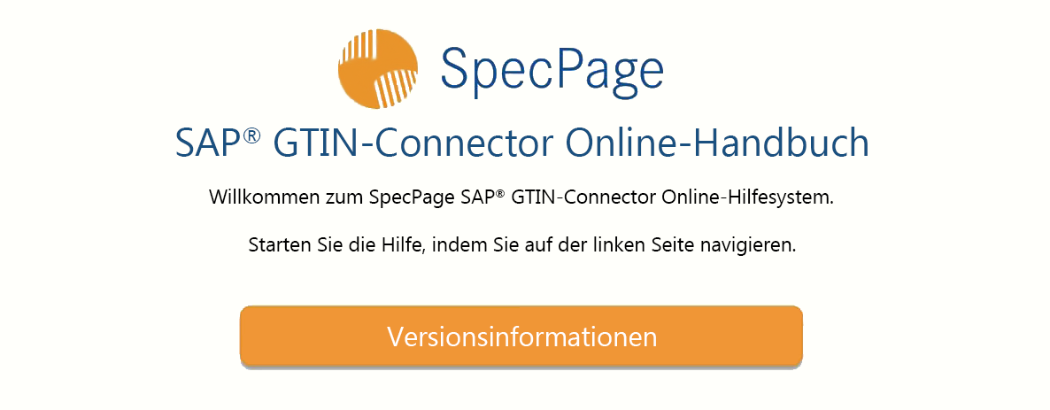 GTIN-Connector online manual start page