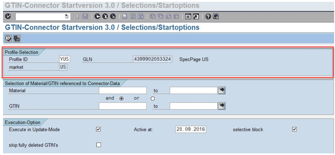 profile slection