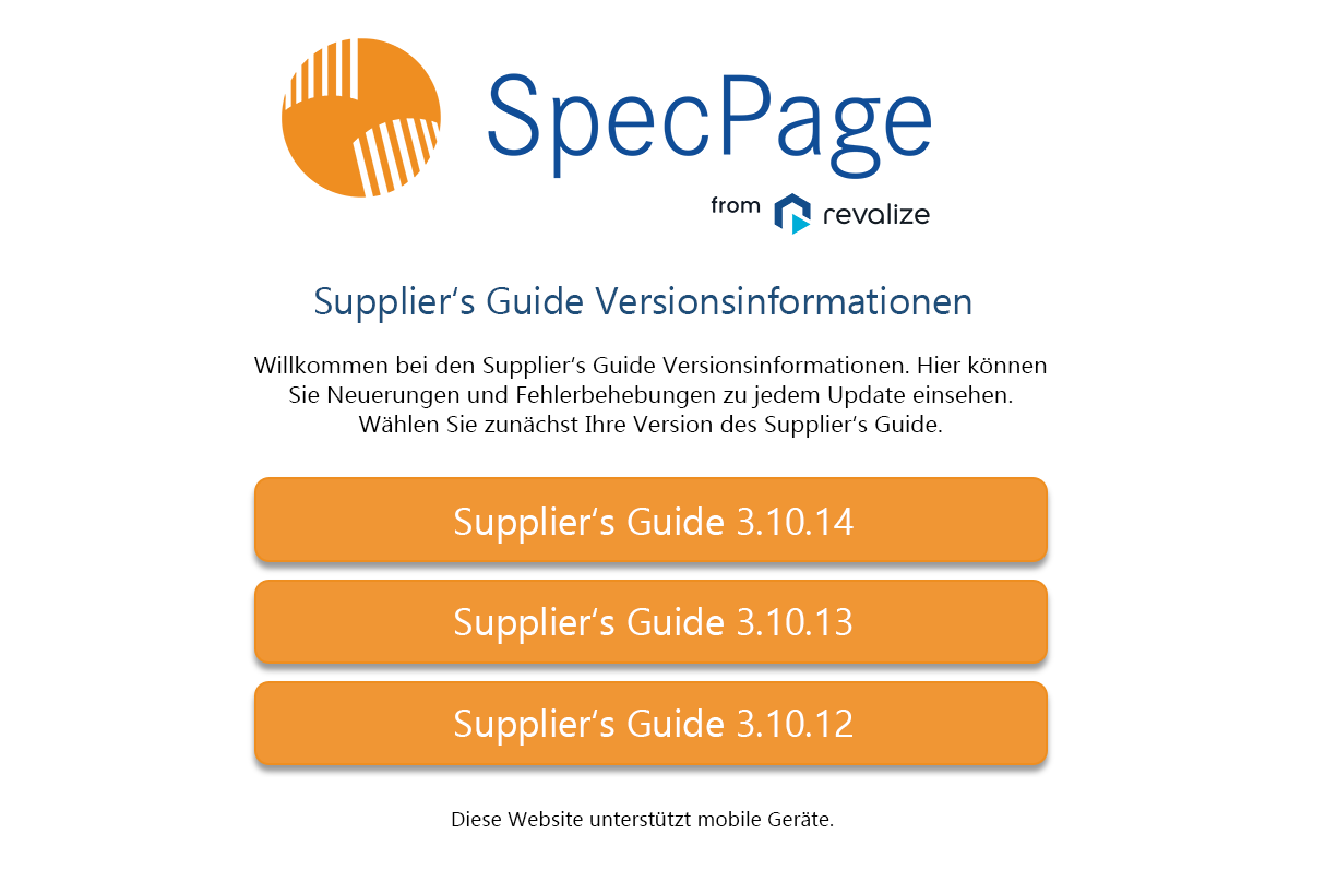 release notes start page SG de